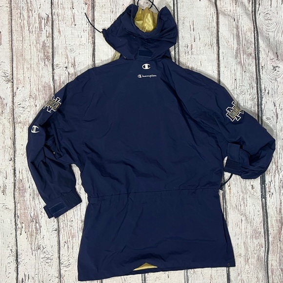 Vintage 90s Notre Dame Fighting Irish Champion 1990s Windbreak Coat Jacket - Picture 2 of 10
